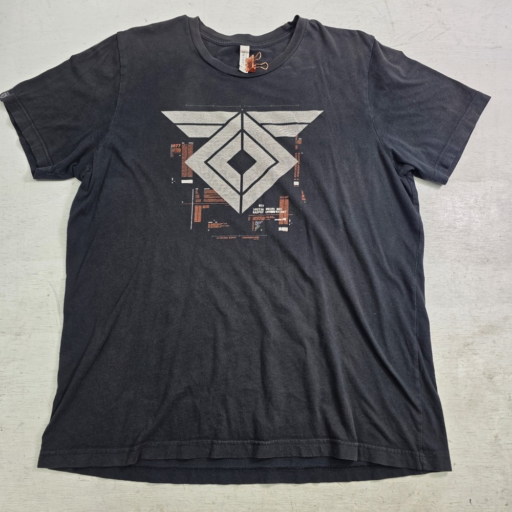 Destiny 2 Rasputin Warmind Skyshock Graphic T-Shirt Black Mens XL Bungie Gamer